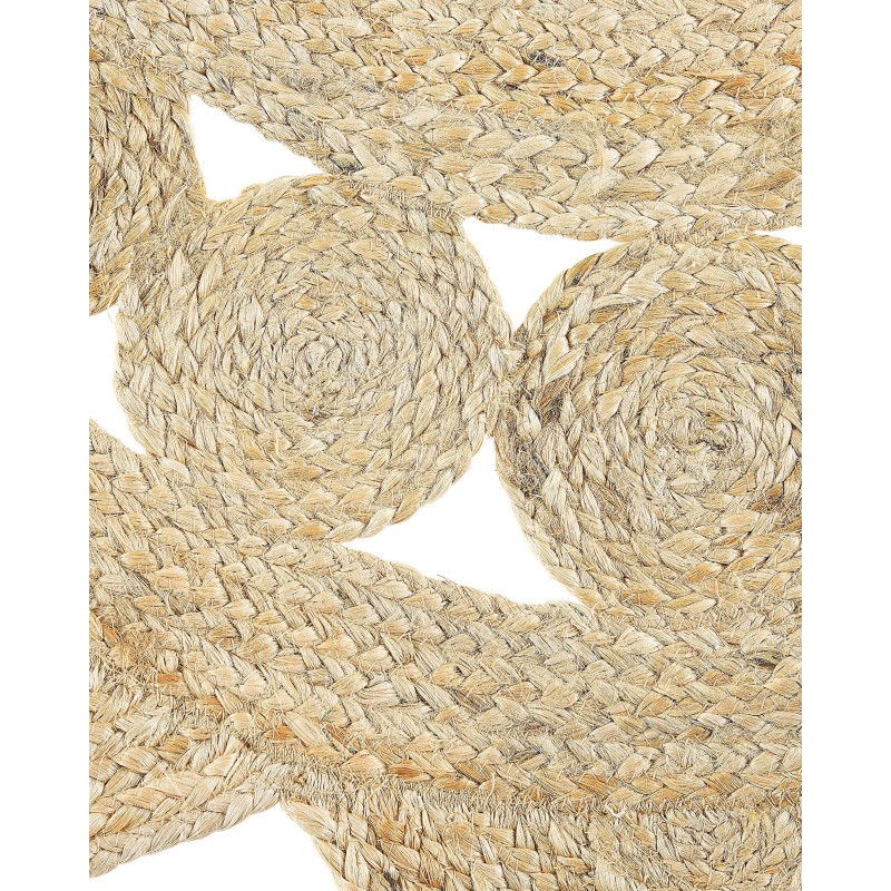 Dywan okrągły z juty ⌀ 120 cm beżowy ARABAN Dywan okrągły z juty ⌀ 120 cm beżowy ARABAN