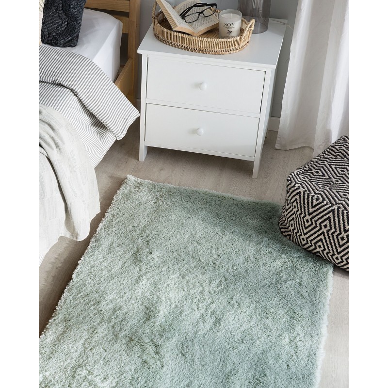 Dywan shaggy 80 x 150 cm zielony EVREN Dywan shaggy 80 x 150 cm zielony EVREN