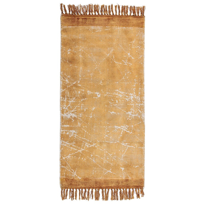 Dywan z wiskozy 80 x 150 cm pomarańczowy HANLI Dywan z wiskozy 80 x 150 cm pomarańczowy HANLI