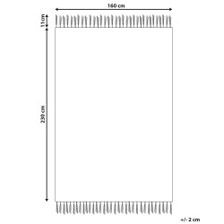 Dywan z juty 160 x 230 cm wielokolorowy FENER Dywan z juty 160 x 230 cm wielokolorowy FENER