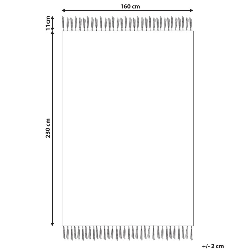 Dywan z juty 160 x 230 cm wielokolorowy FENER Dywan z juty 160 x 230 cm wielokolorowy FENER