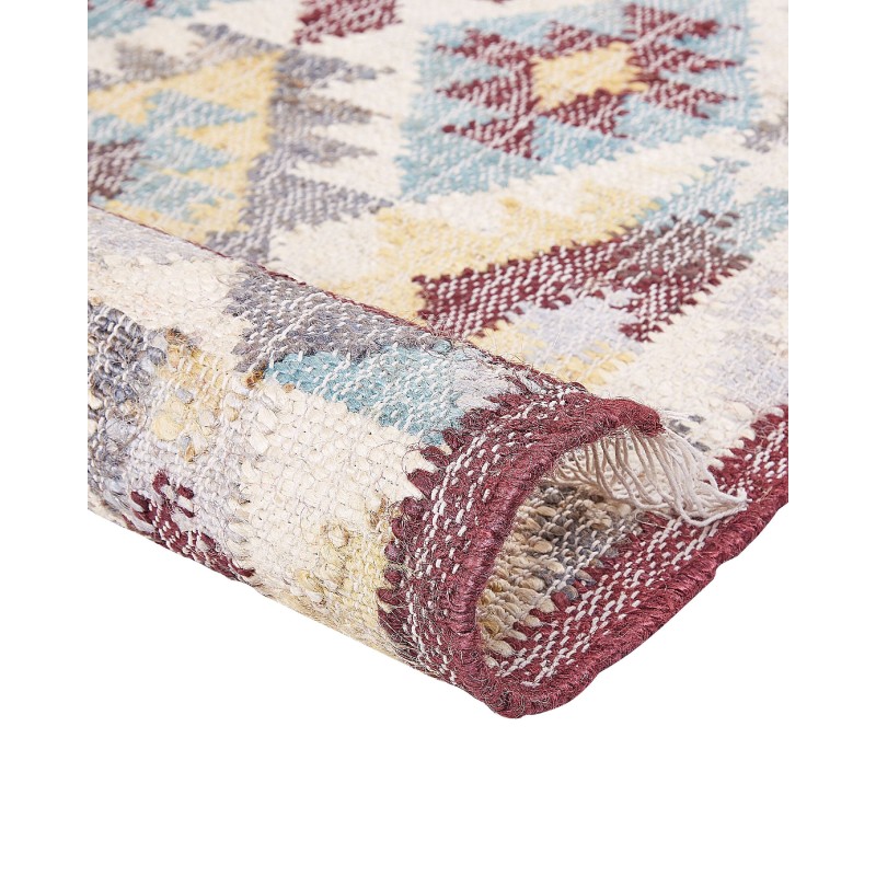 Dywan z juty 160 x 230 cm wielokolorowy FENER Dywan z juty 160 x 230 cm wielokolorowy FENER