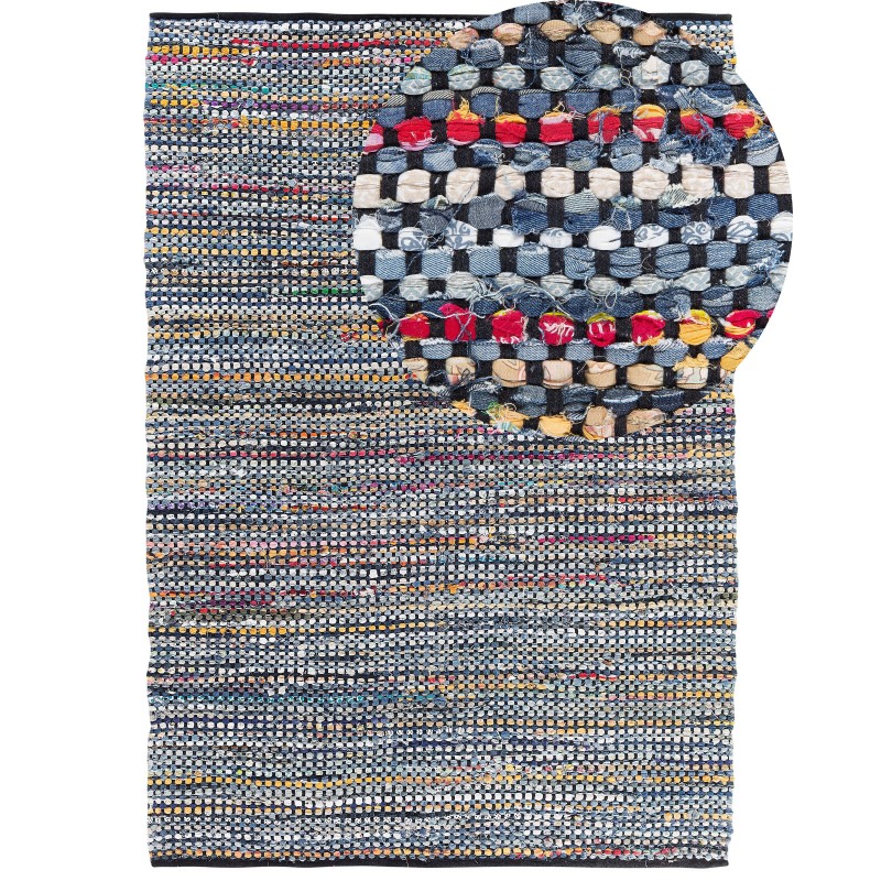 Dywan bawełniany 160 x 230 cm wielokolorowy ALANYA Dywan bawełniany 160 x 230 cm wielokolorowy ALANYA