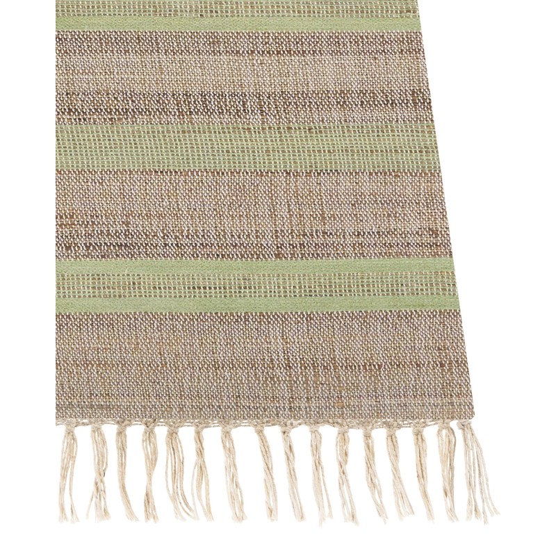 Dywan z juty 160 x 230 cm beżowo-zielony TALPUR Dywan z juty 160 x 230 cm beżowo-zielony TALPUR