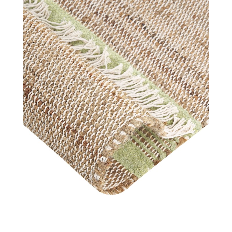 Dywan z juty 160 x 230 cm beżowo-zielony TALPUR Dywan z juty 160 x 230 cm beżowo-zielony TALPUR
