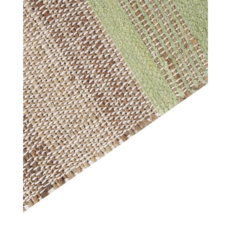 Dywan z juty 160 x 230 cm beżowo-zielony TALPUR Dywan z juty 160 x 230 cm beżowo-zielony TALPUR