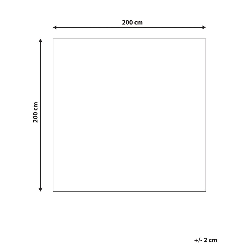 Dywan wełniany 200 x 200 cm beżowo-brązowy EZINE Dywan wełniany 200 x 200 cm beżowo-brązowy EZINE