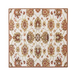 Dywan wełniany 200 x 200 cm beżowo-brązowy EZINE Dywan wełniany 200 x 200 cm beżowo-brązowy EZINE