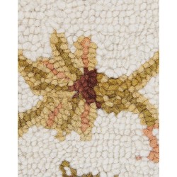 Dywan wełniany 200 x 200 cm beżowo-brązowy EZINE Dywan wełniany 200 x 200 cm beżowo-brązowy EZINE
