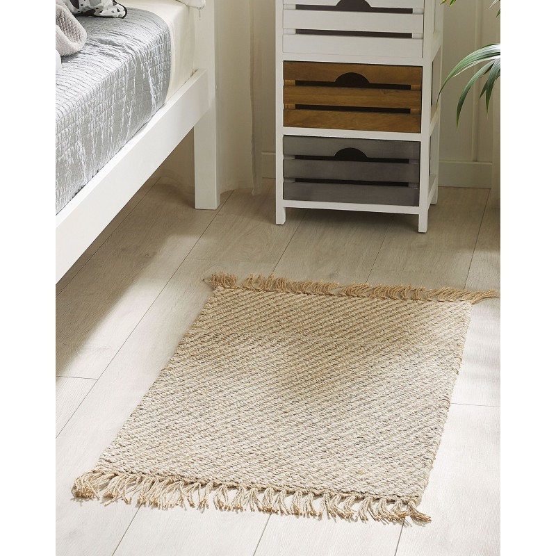 Dywan z juty 50 x 80 beżowy ALADAG Dywan z juty 50 x 80 beżowy ALADAG