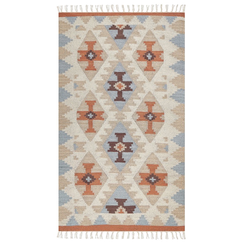 Dywan bawełniany kilim 80 x 150 cm wielokolorowy DILIJAN Dywan bawełniany kilim 80 x 150 cm wielokolorowy DILIJAN
