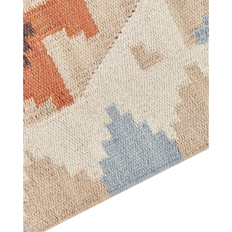 Dywan bawełniany kilim 80 x 150 cm wielokolorowy DILIJAN Dywan bawełniany kilim 80 x 150 cm wielokolorowy DILIJAN