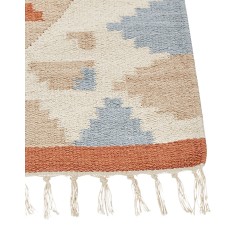 Dywan bawełniany kilim 80 x 150 cm wielokolorowy DILIJAN Dywan bawełniany kilim 80 x 150 cm wielokolorowy DILIJAN