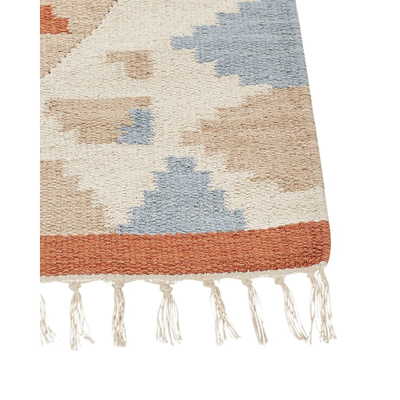 Dywan bawełniany kilim 80 x 150 cm wielokolorowy DILIJAN Dywan bawełniany kilim 80 x 150 cm wielokolorowy DILIJAN