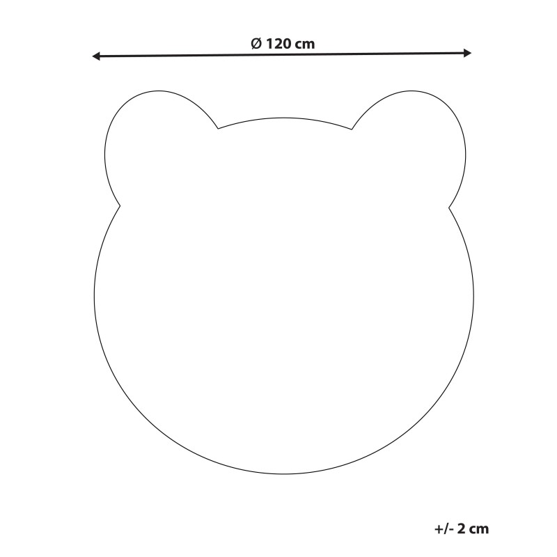 Dywan dziecięcy miś ⌀ 120 cm brązowy COLARGOL Dywan dziecięcy miś ⌀ 120 cm brązowy COLARGOL