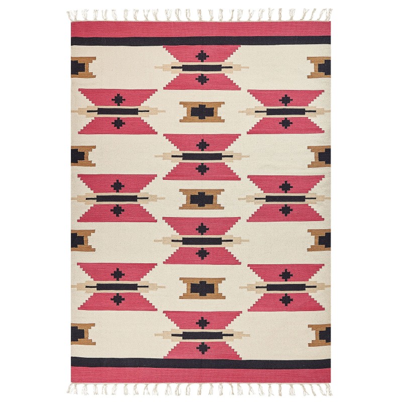 Dywan bawełniany kilim 200 x 300 cm wielokolorowy GARNI Dywan bawełniany kilim 200 x 300 cm wielokolorowy GARNI