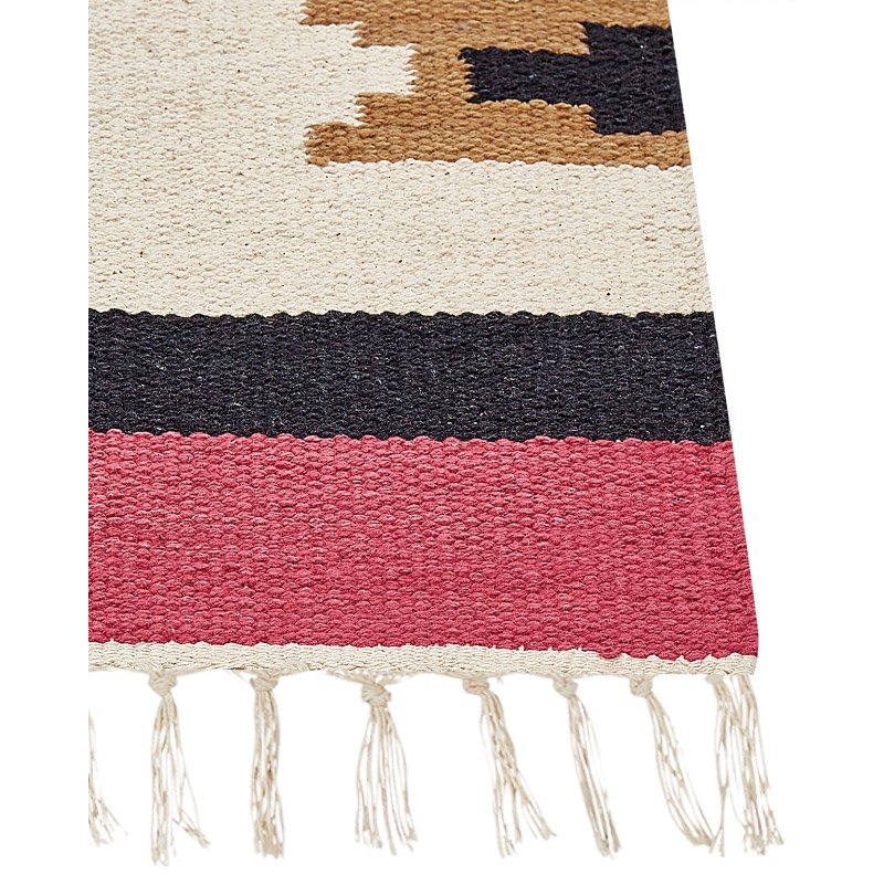 Dywan bawełniany kilim 200 x 300 cm wielokolorowy GARNI Dywan bawełniany kilim 200 x 300 cm wielokolorowy GARNI