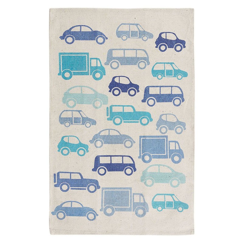 Dywan dziecięcy bawełniany w samochody 60 x 90 cm niebieski MADURAJ Dywan dziecięcy bawełniany w samochody 60 x 90 cm niebieski MADURAJ