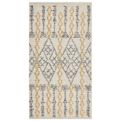 Dywan bawełniany 80 x 150 cm beżowo-żółty KADAPA Dywan bawełniany 80 x 150 cm beżowo-żółty KADAPA