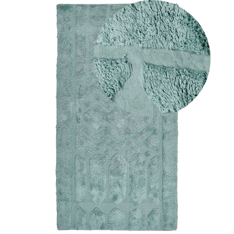 Dywan bawełniany 80 x 150 cm miętowy SIRNAK Dywan bawełniany 80 x 150 cm miętowy SIRNAK