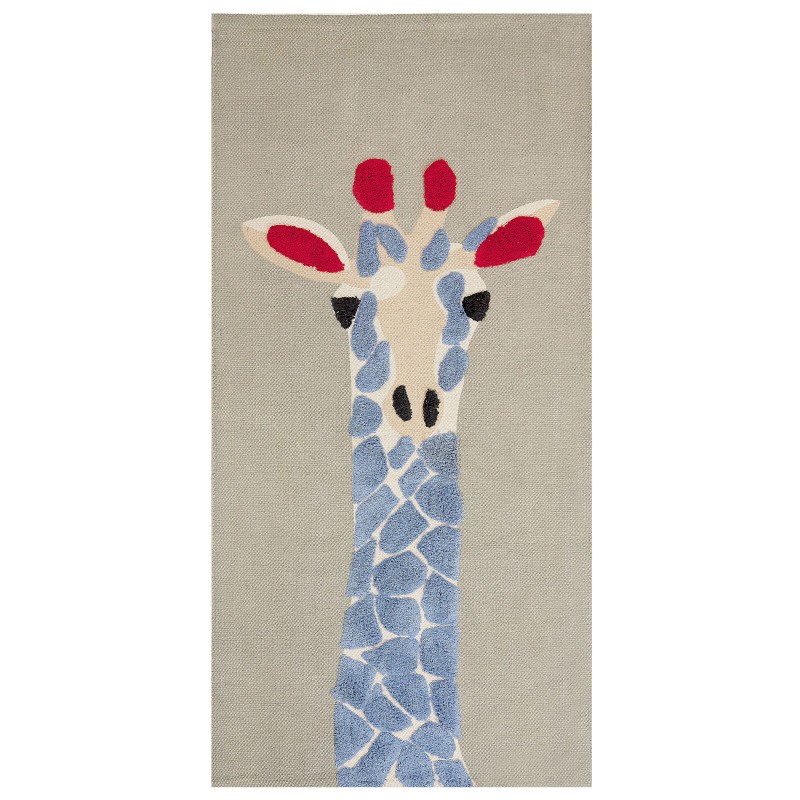 Dywan dziecięcy bawełniany motyw żyrafy 80 x 150 cm wielokolorowy SAKUBO Dywan dziecięcy bawełniany motyw żyrafy 80 x 150 cm wielokolorowy SAKUBO