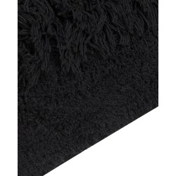 Dywan shaggy bawełniany 140 x 200 cm czarny BITLIS Dywan shaggy bawełniany 140 x 200 cm czarny BITLIS