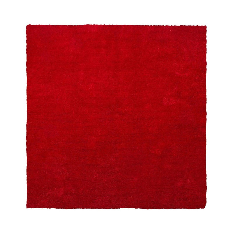 Dywan shaggy 200 x 200 cm czerwony DEMRE Dywan shaggy 200 x 200 cm czerwony DEMRE