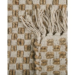 Dywan z juty 50 x 80 cm beżowy ZERDALI Dywan z juty 50 x 80 cm beżowy ZERDALI