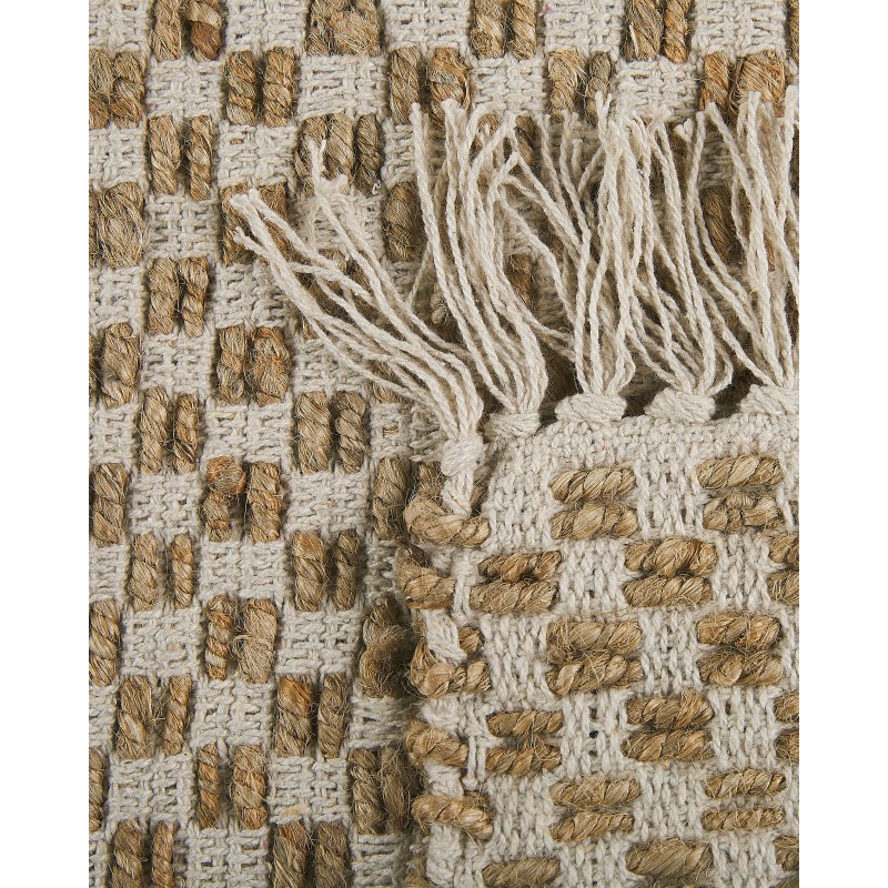Dywan z juty 50 x 80 cm beżowy ZERDALI Dywan z juty 50 x 80 cm beżowy ZERDALI