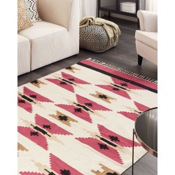 Dywan bawełniany kilim 160 x 230 cm wielokolorowy GARNI Dywan bawełniany kilim 160 x 230 cm wielokolorowy GARNI