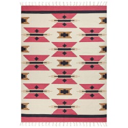 Dywan bawełniany kilim 160 x 230 cm wielokolorowy GARNI Dywan bawełniany kilim 160 x 230 cm wielokolorowy GARNI