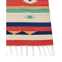 Dywan bawełniany kilim 80 x 300 cm wielokolorowy MARGARA Dywan bawełniany kilim 80 x 300 cm wielokolorowy MARGARA