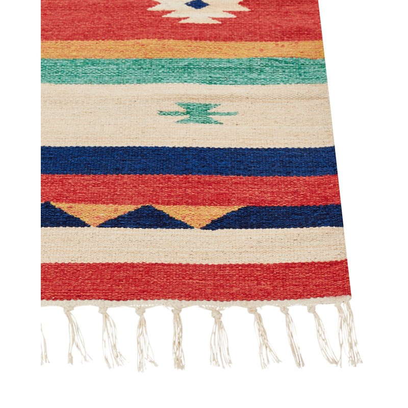 Dywan bawełniany kilim 80 x 300 cm wielokolorowy MARGARA Dywan bawełniany kilim 80 x 300 cm wielokolorowy MARGARA