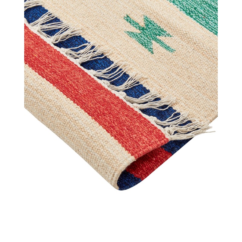 Dywan bawełniany kilim 80 x 300 cm wielokolorowy MARGARA Dywan bawełniany kilim 80 x 300 cm wielokolorowy MARGARA
