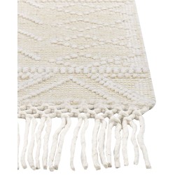 Dywan wełniany 160 x 230 cm beżowy MAVIKENT Dywan wełniany 160 x 230 cm beżowy MAVIKENT