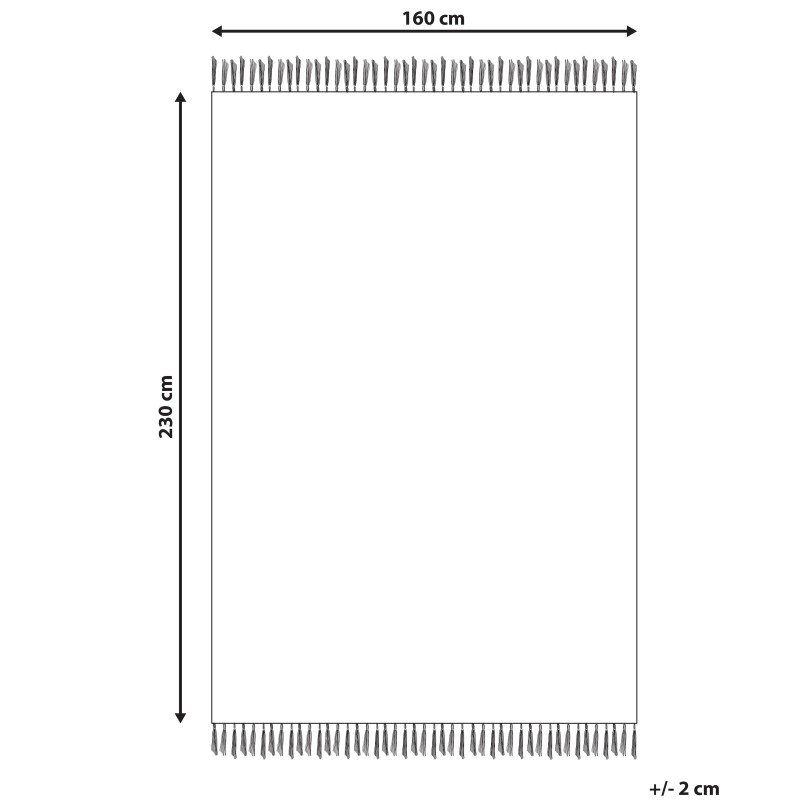 Dywan wełniany 160 x 230 cm biało-czarny PAZAR Dywan wełniany 160 x 230 cm biało-czarny PAZAR