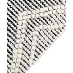 Dywan wełniany 160 x 230 cm biało-czarny PAZAR Dywan wełniany 160 x 230 cm biało-czarny PAZAR