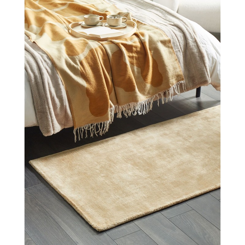 Dywan z wiskozy 80 x 150 cm piaskowy GESI II Dywan z wiskozy 80 x 150 cm piaskowy GESI II