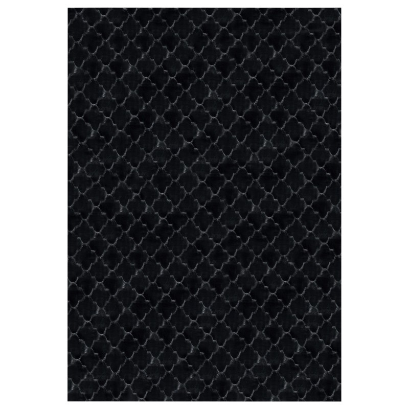 Dywan sztuczne futro królika 160 x 230 cm czarny GHARO Dywan sztuczne futro królika 160 x 230 cm czarny GHARO
