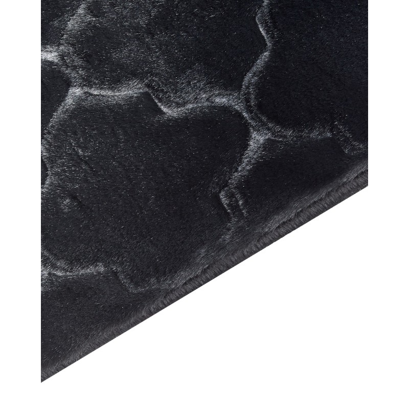 Dywan sztuczne futro królika 160 x 230 cm czarny GHARO Dywan sztuczne futro królika 160 x 230 cm czarny GHARO