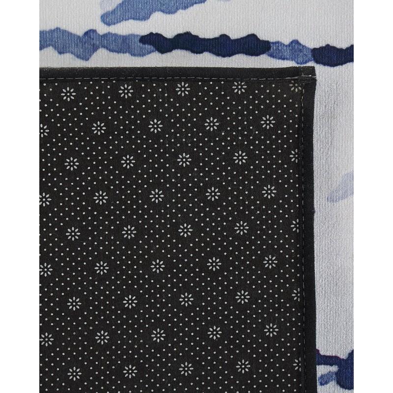 Dywan 160 x 230 cm biało-niebieski IZMIT Dywan 160 x 230 cm biało-niebieski IZMIT