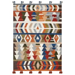 Dywan wełniany kilim 200 x 300 cm wielokolorowy KAGHSI Dywan wełniany kilim 200 x 300 cm wielokolorowy KAGHSI