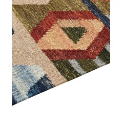 Dywan wełniany kilim 200 x 300 cm wielokolorowy KAGHSI Dywan wełniany kilim 200 x 300 cm wielokolorowy KAGHSI
