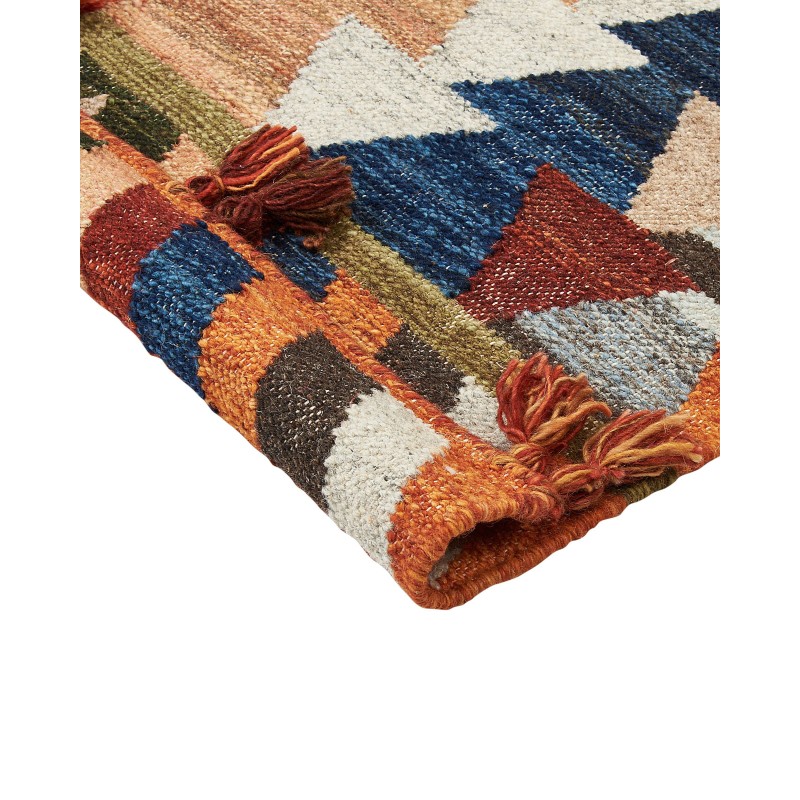 Dywan wełniany kilim 200 x 300 cm wielokolorowy KAGHSI Dywan wełniany kilim 200 x 300 cm wielokolorowy KAGHSI