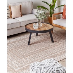 Dywan 160 x 230 cm beżowo-biały BAGLAR Dywan 160 x 230 cm beżowo-biały BAGLAR