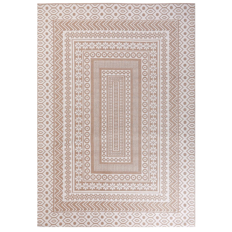 Dywan 160 x 230 cm beżowo-biały BAGLAR Dywan 160 x 230 cm beżowo-biały BAGLAR