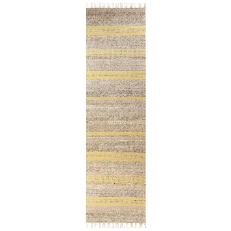 Dywan z juty 80 x 300 cm beżowo-żółty TALPUR Dywan z juty 80 x 300 cm beżowo-żółty TALPUR