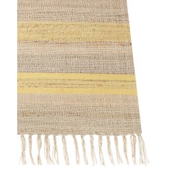 Dywan z juty 80 x 300 cm beżowo-żółty TALPUR Dywan z juty 80 x 300 cm beżowo-żółty TALPUR