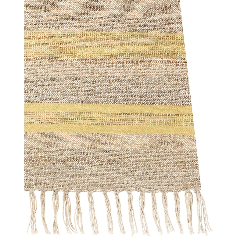 Dywan z juty 80 x 300 cm beżowo-żółty TALPUR Dywan z juty 80 x 300 cm beżowo-żółty TALPUR