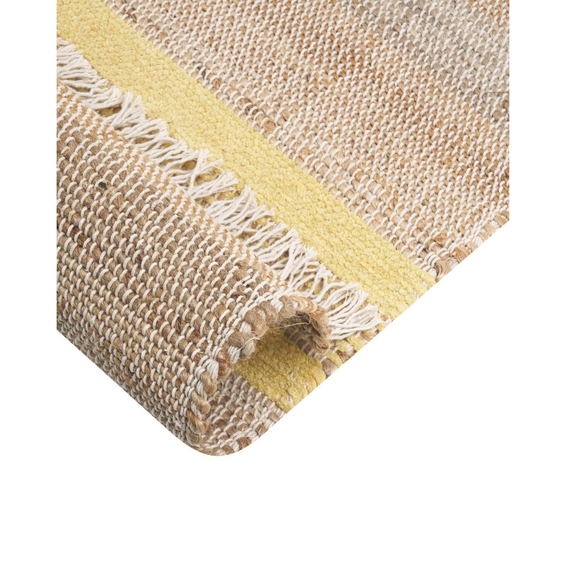 Dywan z juty 80 x 300 cm beżowo-żółty TALPUR Dywan z juty 80 x 300 cm beżowo-żółty TALPUR